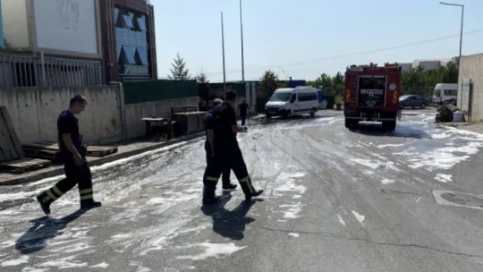 Fabrikadan LPG tüpünün patlamasıyla çıkan yangın korkuttu!
