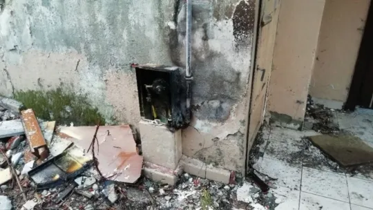 Gaz, yıkım yapılacak evde yangına sebep oldu