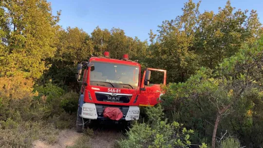 Gebze'de ormanlık alanda yangın çıktı
