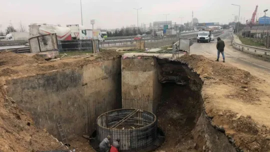 Gebze Doğu Kavşağında yağmursuyu baskınları tarihe kavuşuyor