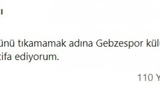 Gebzespor Başkanı Recep Avcı istifa etti