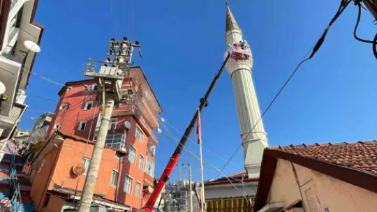 Kocaeli'deki Cami'nin dış cephesi yenilendi