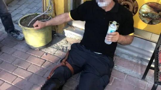 İş yerine yapılan saldırının görüntüleri ortaya çıktı