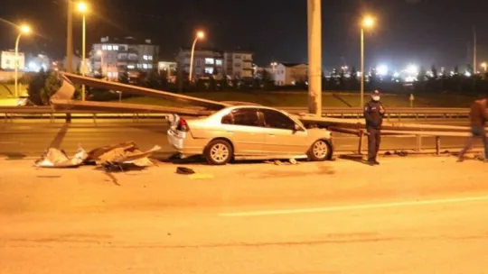 Hastane dönüşünde takla attı!