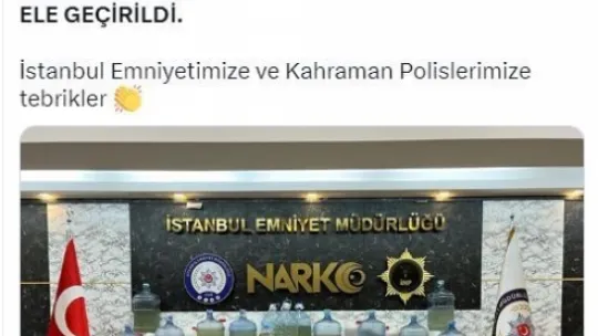780 kilo sıvı kristal metamfetamin ele geçirildi