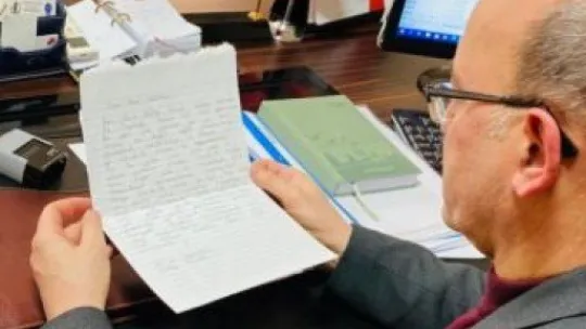 İlkokul öğrencisinden ilçe sağlık müdürüne anlamlı mektup