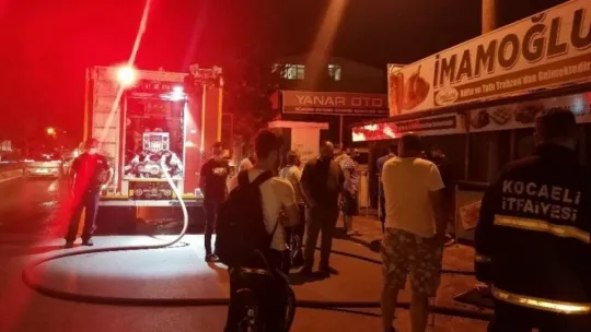 İş yerinin mutfağında çıkan yangın korkuttu