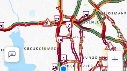 Yağışla birlikte trafik yoğunluğu yüzde 90'a ulaştı