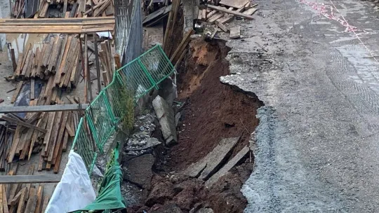 İstinat duvarı çökmüştü, hasarın boyutu ortaya çıktı