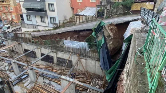 İstinat duvarı çökmüştü, hasarın boyutu ortaya çıktı