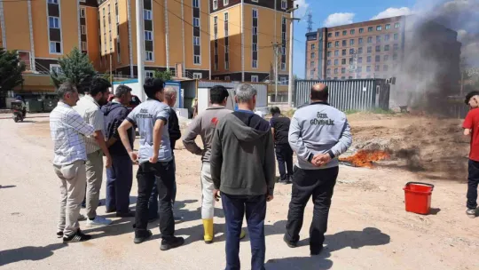 İtfaiyeden KYK personeline uygulamalı yangın eğitimi
