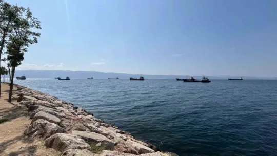 İzmit Körfezi'nde gemi yoğunluğu