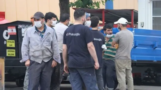 İzmit'teki fabrikanın boyahanesinde yangın!