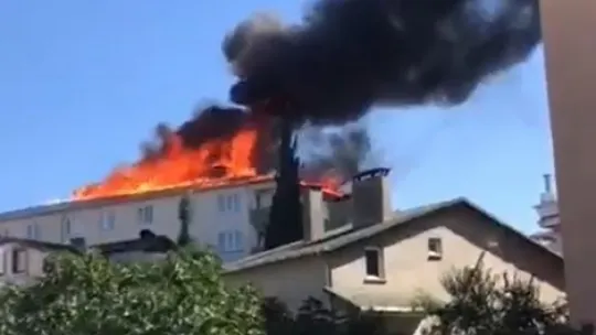 İzolasyon çalışması sırasında yangın çıktı