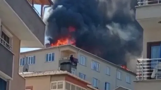 İzolasyon çalışması sırasında yangın çıktı