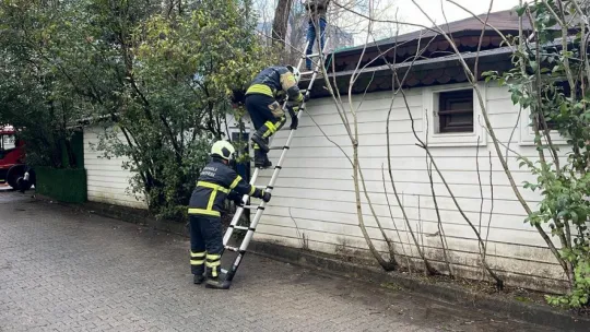 Kafenin bacasında çıkan yangın söndürüldü