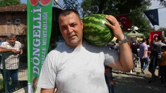Karpuz Festivali'nde en ağır karpuz seçildi