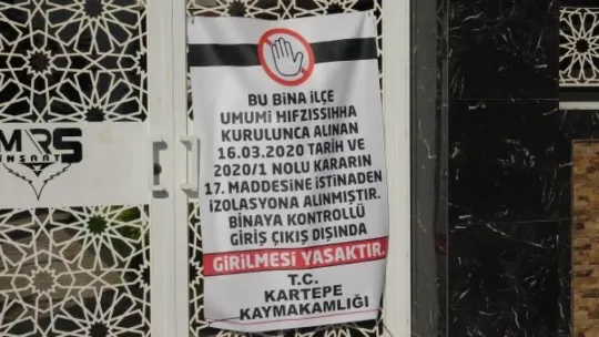 Kartepe'de 16 daireli site, izolasyona alındı!