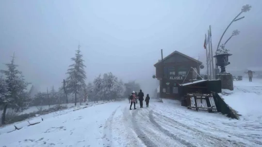 Kartepe'de kar manzaraları