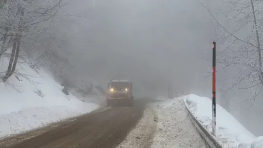 Kartepe'de kar yağışı başladı