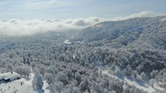 Kartepe'de mart ayında beyaz güzellik