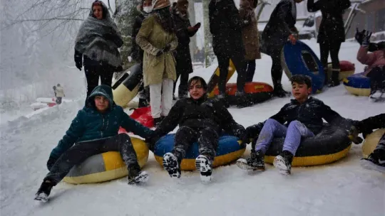 Kartepe'de yoğun kar yağışı