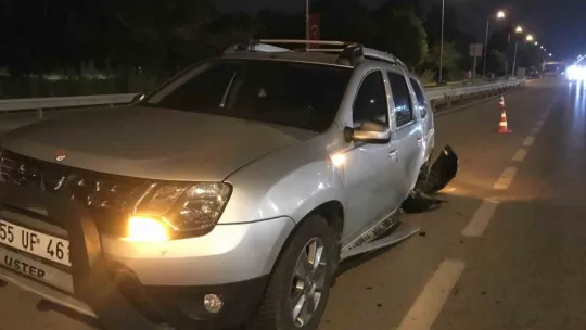 Kazada kopan tekerlek başka kazaya sebep oldu: 2 yaralı