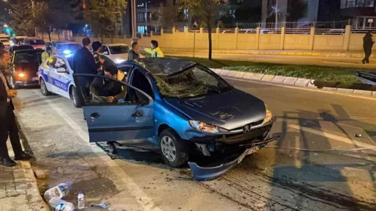 Kediyi ezmemek için manevra yapınca takla attı