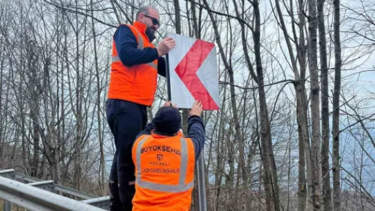 Kış turizm merkezi Kartepe'nin yolunda güvenlik önlemleri artırıldı