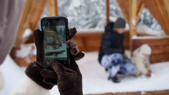 Kış turizminin gözdesi Kartepe'de kar sevinci