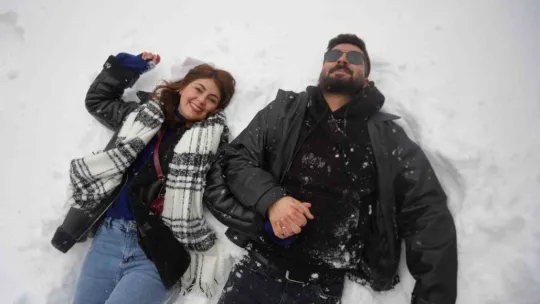 Kış turizminin gözdesi Kartepe'de kar sevinci