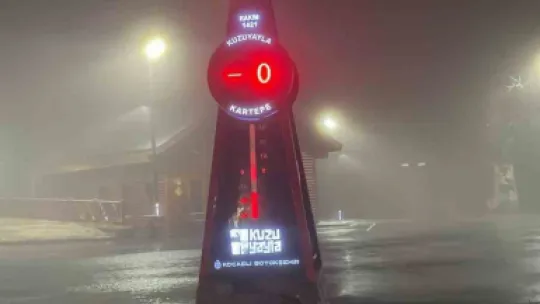 Kış turizmiyle ünlü Kartepe Kuzuyayla'ya kar yağdı