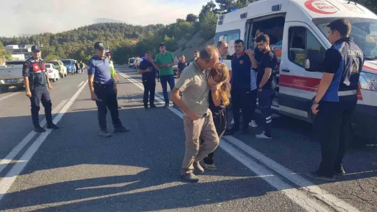 Kızının kullandığı traktörde can verdi