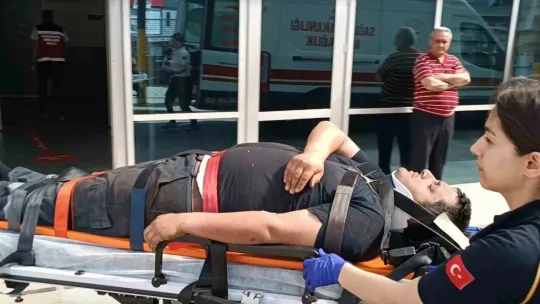 2.5 metre yükseklikten düşen işçi yaralandı