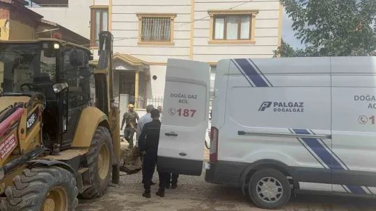 Kocaeli'de doğal gaz borusu delindi