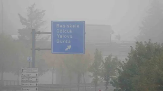 Kocaeli'de etkili olan sis sürücülere zor anlar yaşattı