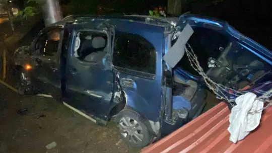 Kocaeli'de hafif ticari araç ağaca çarptı