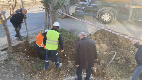 Kocaeli'de kazı çalışması sırasında doğal gaz borusu delindi