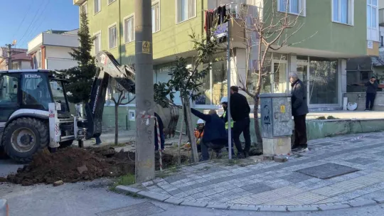 Kocaeli'de kazı çalışması sırasında doğal gaz borusu delindi