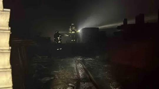 Kocaeli'de metal işleme atölyesinde yangın