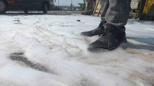Kocaeli'de sağanak sonrası şaşırtan görüntü