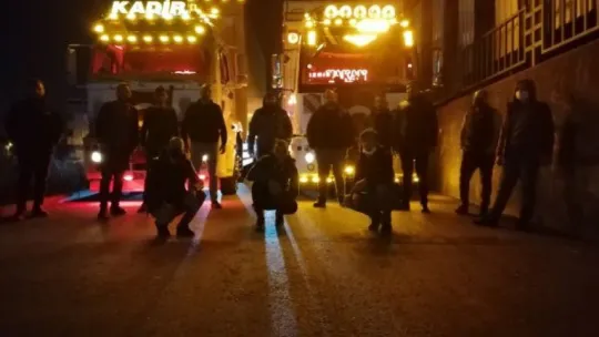 Kocaeli'de Soylu'ya konvoylu destek