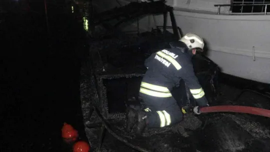 İzmit Marina'da yangın!