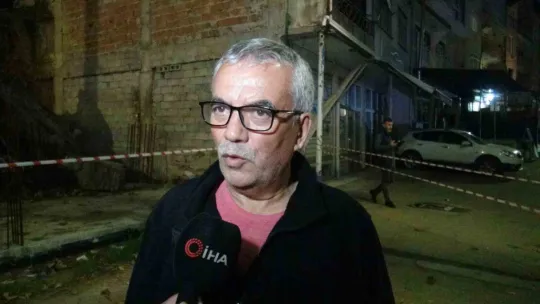 Kocaeli'de yol çöktü, araç inşaat temeline yuvarlandı
