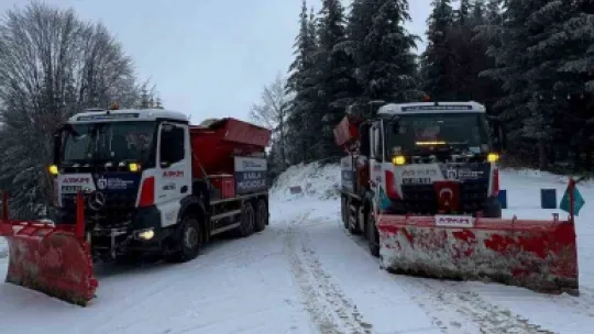 Kocaeli'de yüksek kesimlerde kesintisiz kış mesaisi başladı