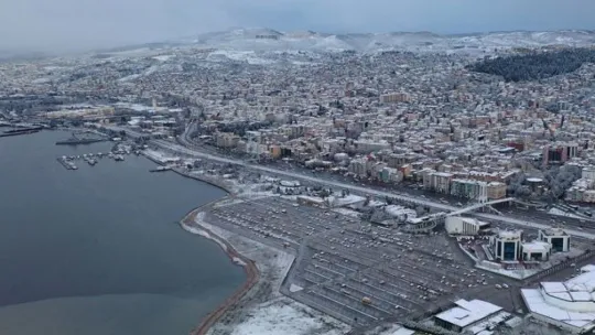 Kocaeli'den kar manzaraları