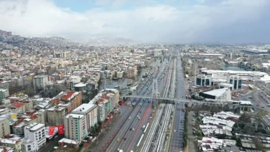 Kocaeli'den kar manzaraları