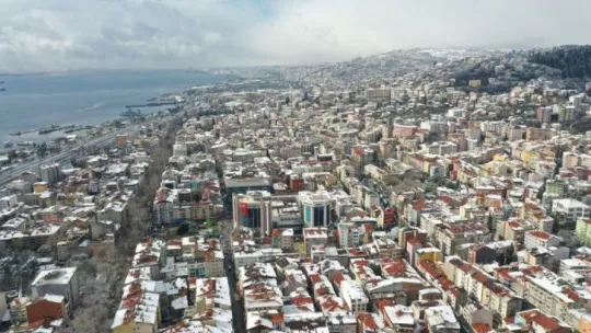 Kocaeli'den kar manzaraları