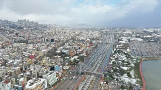 Kocaeli'den kar manzaraları