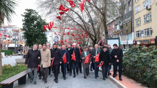 Kocaeli protokolü ve vatandaşlar Batı Trakya Türkleri için yürüdü